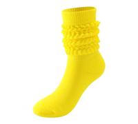 Chaussettes souples pour femmes, cuissardes hautes, chaussettes souples froissées Rose Fluo Enfant