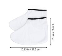 Chaussettes Spa en Coton Blanc, 1 Paire, pour Bain de Cire | Doublure Isolante, Meilleure Absorption D’humidité, Usage Salon ou Routine Pieds, Compatible Chauffe-cire
