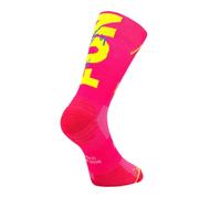 Chaussettes Sporcks Fun Run rose jaune, Taille XS.