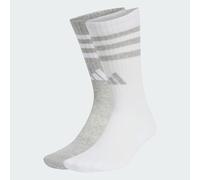 Chaussettes sportswear mi-mollet matelassées à 3 bandes Glam (2 paires) White / Mgh Solid Grey 31-33