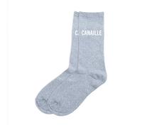 Chaussettes paillettes grises "Canaille"