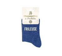 Chaussettes - STC - Paillettes - Frileuse - Bleu - Taille Unique 36-42