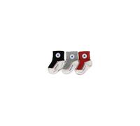 Converse Chaussettes bébé 3 paires striées Gris/Noir/Rouge 12-24 mois