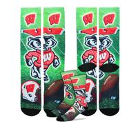 Chaussettes Sublimées Du Mascotte Des Badgers Du Wisconsin