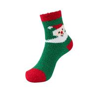 Chaussettes Super-héros Lady Senior Peluche Sommeil Chaussettes Maison Corail Velours Chaussettes de Noël Chaussettes Cool Kick Chaussettes, vert, taille unique