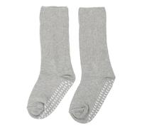 Chaussettes super larges pour les pieds de graisse avec des poignées non glissantes en vrac non liant les chaussettes d'étirement hauts pour hommes gris gris (S/m)