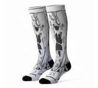 Chaussettes Tarot Le Mat - Le Matto | Tarot de Marseille | Chaussettes unisexes mollet | Idée cadeau originale homme femme | Tarot marseillois classique | Dshirt14, Blanc, 40-42