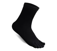 Chaussettes thermiques à orteils 28% laine chaussettes d'hiver chaudes chaussettes à bout côtelé chaussettes à cinq doigts U209WR (FR/ES, Numérique, 35, 39, Taille normale, Taille normale, Noir)