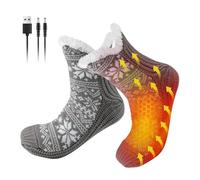 Chaussettes thermiques - Équipement chauffant USB | Chaussettes chauffantes imperméables sans fil pour l'hiver, doublure chaude en peluche, soutien extérieur par temps froid, pour cyclisme, neige