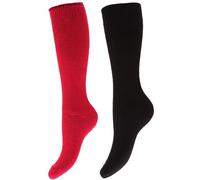 Chaussettes thermiques hautes (2 paires) - Femme (37-41 FR) (Rose/Noir)