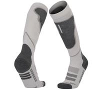 Chaussettes Thermiques Unisex de Ski & Sports de Plein Air avec Élasticité 4 Sens - Idéales pour Ski, Randonnée, Escalade, Pêche & Chasse - Personnalisables, Chaudes et Durables,333BlancGris,43