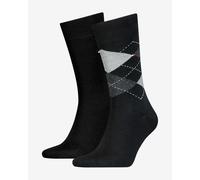 Chaussettes Tommy Hilfiger Check noir (2 paires) - 47-49