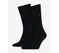 Tommy Hilfiger Classic Solid Socks Lot de 2 paires de chaussettes noires, Noir