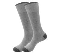 Chaussettes Traditionnelles pour Homme - à Motif de Rayures de Fête de la Bière et de Couleurs Assorties en Coton Peigné et Double Aiguille(Grey, 28-30cm)