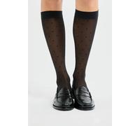 Chaussettes transparentes à motifs - Lara - TU - Noir - Femme - Etam
