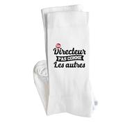 Chaussettes Un directeur pas comme les autres | Socks | Taille 41-45 | Idée Chaussettes Personnalisées Cadeau Fête Original Famille Travail Départ Collègue Retraite Noël.