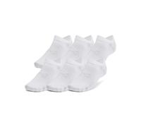 Under Armour Chaussettes Essential No Show – 6 paires unisexe, blanc intense – Taille L