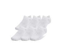 Under Armour Chaussettes Essential No Show – 6 paires unisexe, blanc intense – Taille L