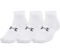 Under Armour UA Essential Low Cut 3pk Chaussettes de sport invisibles pour hommes et femmes, chaussettes courtes unisexes, couleur blanc/blanc/rose