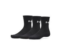 Under Armour - Chaussettes unisexes Coton Performance Crew - lot de 3 - Noir Taille L