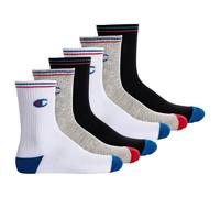 Chaussettes Unisex Champion, 6 Paires - Chaussettes Crew, Logo, Rayures