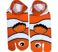 Chaussettes unisexe en polyester avec motif poisson clown Nemo, respirantes, à orteils fendus - Tissu tricoté
