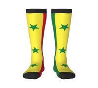 Chaussettes Unisexes Drapeau Du Sénégal Chaussette Hiver Unique Chaussette Élastique Unisexe Chaussettes De Sport 40Cm Pour Festival, Noël, Fête Des Mères