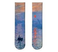 Chaussettes unisexes pour peinture à l'huile - Nuit étoilée Monet Mona Lisa - Chaussettes rétro - Confortables - Pour femme