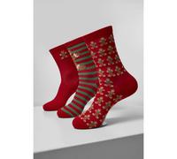 Chaussettes Urban Classics christmas gingerbread lurex (3pcs) Rouge 39/42