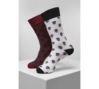 Chaussettes Urban Classics skull allover (2pcs) Rouge 39/42