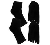 Chaussettes Uv pour Pédicure, Lot de 4 Pièces Noires, Forme Bateau | Tissu Respirant, Séparateurs D’Orteils Intégrés, Plate, Usage Salon à Domicile, Confortable