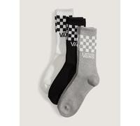Chaussettes Vans Classic Check Crew gris noir blanc 3 paires - XL