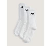 Chaussettes Vans Classic Crew blanc noir 3 paires - S