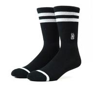 Chaussettes Venture, douces et athlétiques avec côtes en boucle éponge, soutien de la voûte plantaire/talon et orteils renforcés pour le skateboard, le crossfit, le gym, noir/blanc, M-L