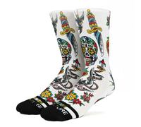 Chaussettes Venture, douces et athlétiques avec côtes en boucle éponge, soutien de la voûte plantaire/talon et orteils renforcés pour le skateboard, le crossfit et le gym, M-L