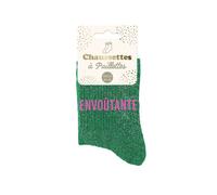 Chaussettes vertes paillettes 'envoutante'