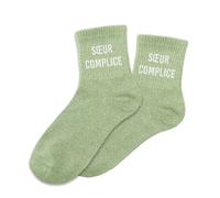 Chaussettes vertes paillettes "Soeur Complice"