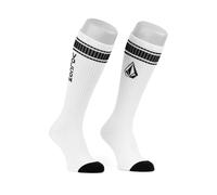 Chaussettes Volcom À Rayures Hautes Blanches - Chaussettes Sneaker Mi-Mollet