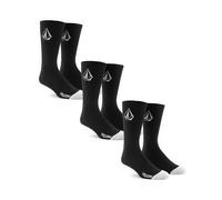 Chaussettes Volcom Full Stone Crew 3 Paquet - Noir