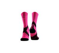 Chaussettes x socks bike expert crew rose fluo noir