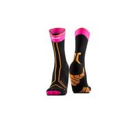 Chaussettes x socks trailrun terraskin expert crew noir rose orange