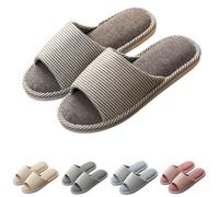 Chausson Anti Bruit Parquet, Chausson Femme Confortable Facile À Enfiler, Chaussons Bout Ouvert Pantoufle Couleur Unie Pantoufles D'Intérieur Slippers Plates Babouche Automne Hiver Pantoufle