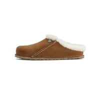 Chausson Birkenstock Zermatt Premium Shearling - Réf. BK1023161. Couleur : Marron, Blanc. Détails. - Dessus en cuir velours et 36