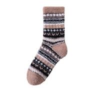 Chausson Chaussette de Noel Pilou Pilou Chaude Hiver Unisexe Chaussettes Noel Mi Haute Antidérapante pour Femme et Homme Chaussette Drole Fantaisie à Motif Moche Chaussettes Chaudes Thermique Rigolote
