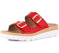 Chausson confort GRUNLAND-MOLL avec double boucle réglable, semelle intérieure amovible en cuir Drysoft, semelle moulée et talon compensé de 4 cm