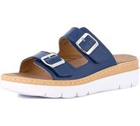 Chausson confort GRUNLAND-MOLL avec double boucle réglable, semelle intérieure amovible en cuir Drysoft, semelle moulée et talon compensé de 4 cm