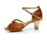 Chausson De Danse Chaussure Latine Femme Chaussures Années 20 Ballerine Confortable Pied Large Baskets Et Sport Chaussons Jazz Talon Pieds Larges Ballerines Elegante Classique Modern,c-Brun,36