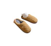 Chausson D'hiver Chaudes pour Femme Pantoufles D'intérieur avec Semelle en Caoutchouc Antidérapante et Douce, Chaussures Confortables en Peluche pour Couples, Motif Ours de Dessin Animé Mignon