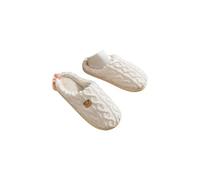 Chausson D'hiver Chaudes pour Femme Pantoufles D'intérieur avec Semelle en Caoutchouc Antidérapante et Douce, Chaussures Confortables en Peluche pour Couples, Motif Ours de Dessin Animé Mignon