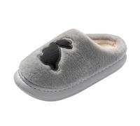 Chausson Douillet Homme Chaussons Fourrure Femme Pantoufles d'intérieur en Peluche épaisse pour Hommes, Printemps, Automne et Hiver, Douces, Charentaise Femme Chausson Peau De Mouton Femme (Grey, 44)